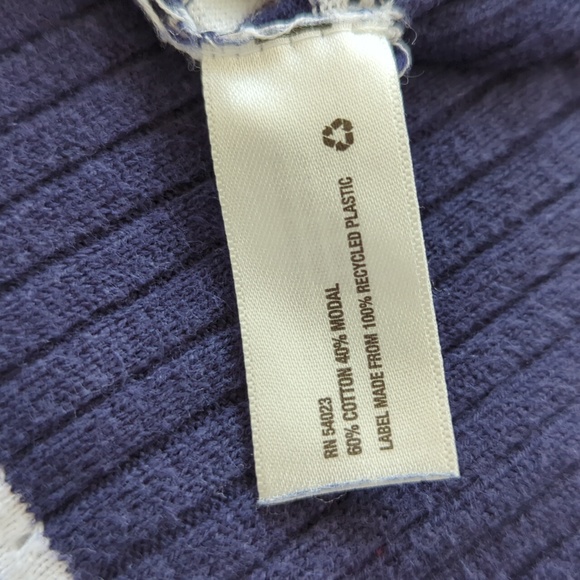 Gap Striped Hooded Uniform Sweater SMALL TALL Navy Blue White - Picture 3 of 16